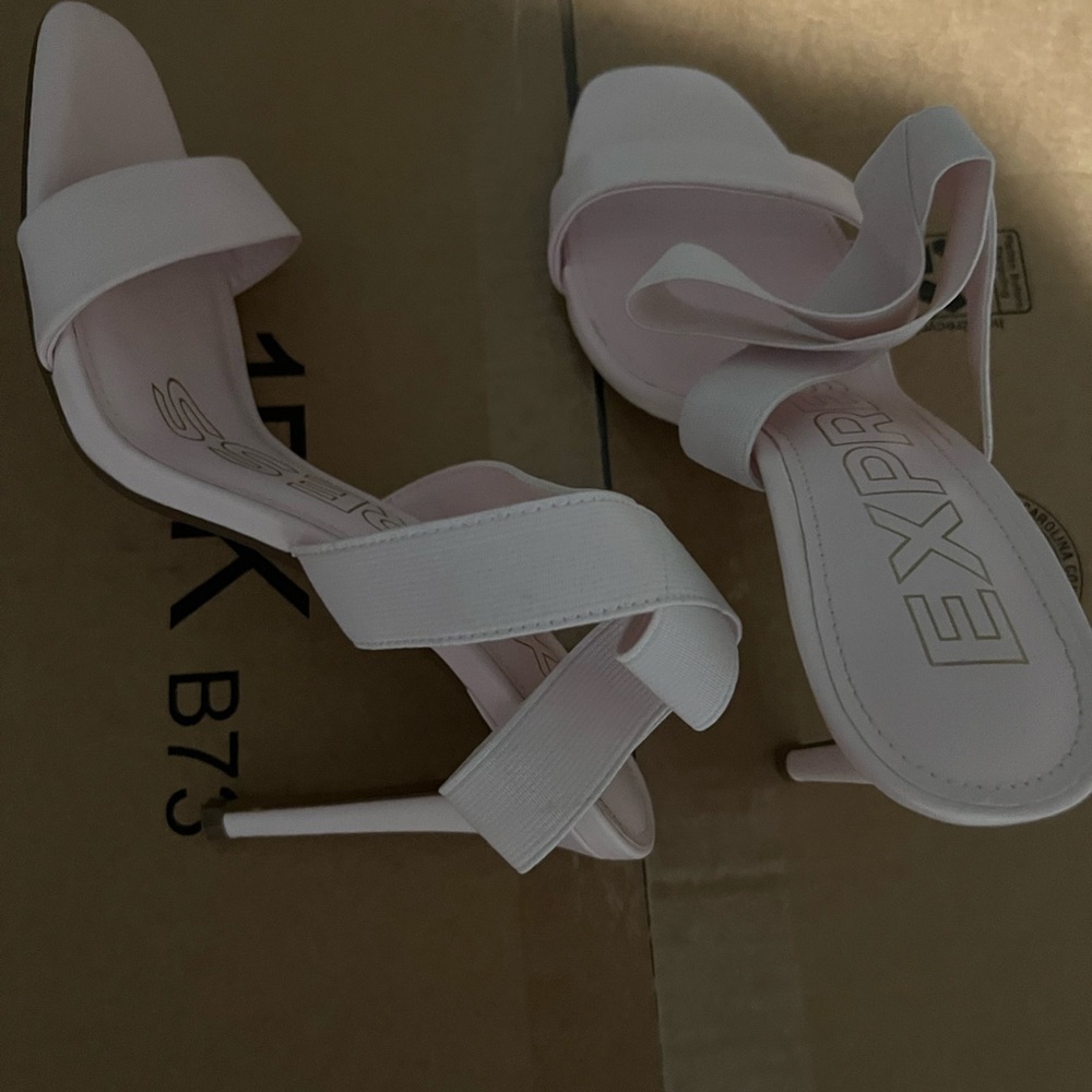 Express Women's Light Pink Strappy Heels
